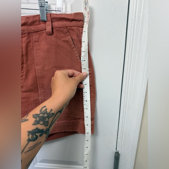 Women’s Farewell Frances Pink Twill Shorts Size Large Sustainable Eco Friendly - Picture 5 of 5